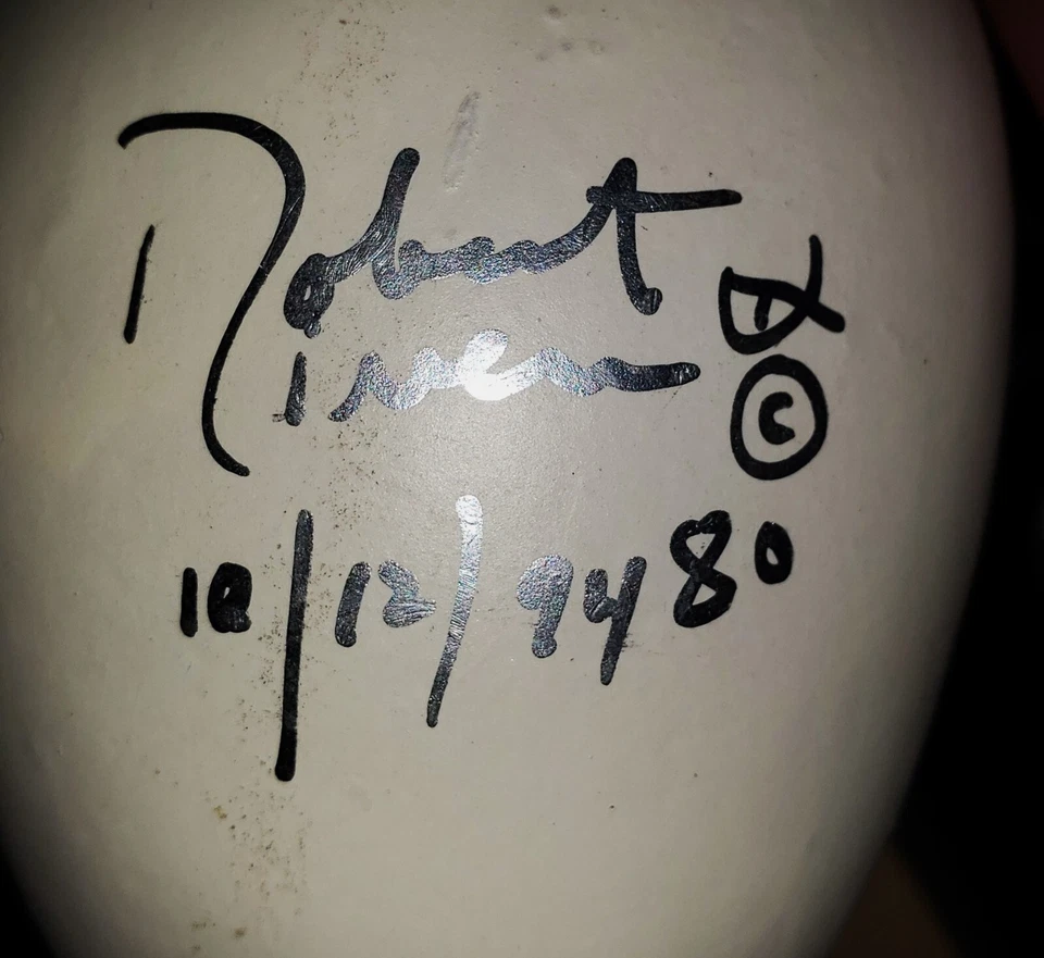 Ornamento de sonajero de calabaza animal pintado a mano FIRMADO por ROBERT RIVERA Mimbre Rabbit Foto 4 de 4