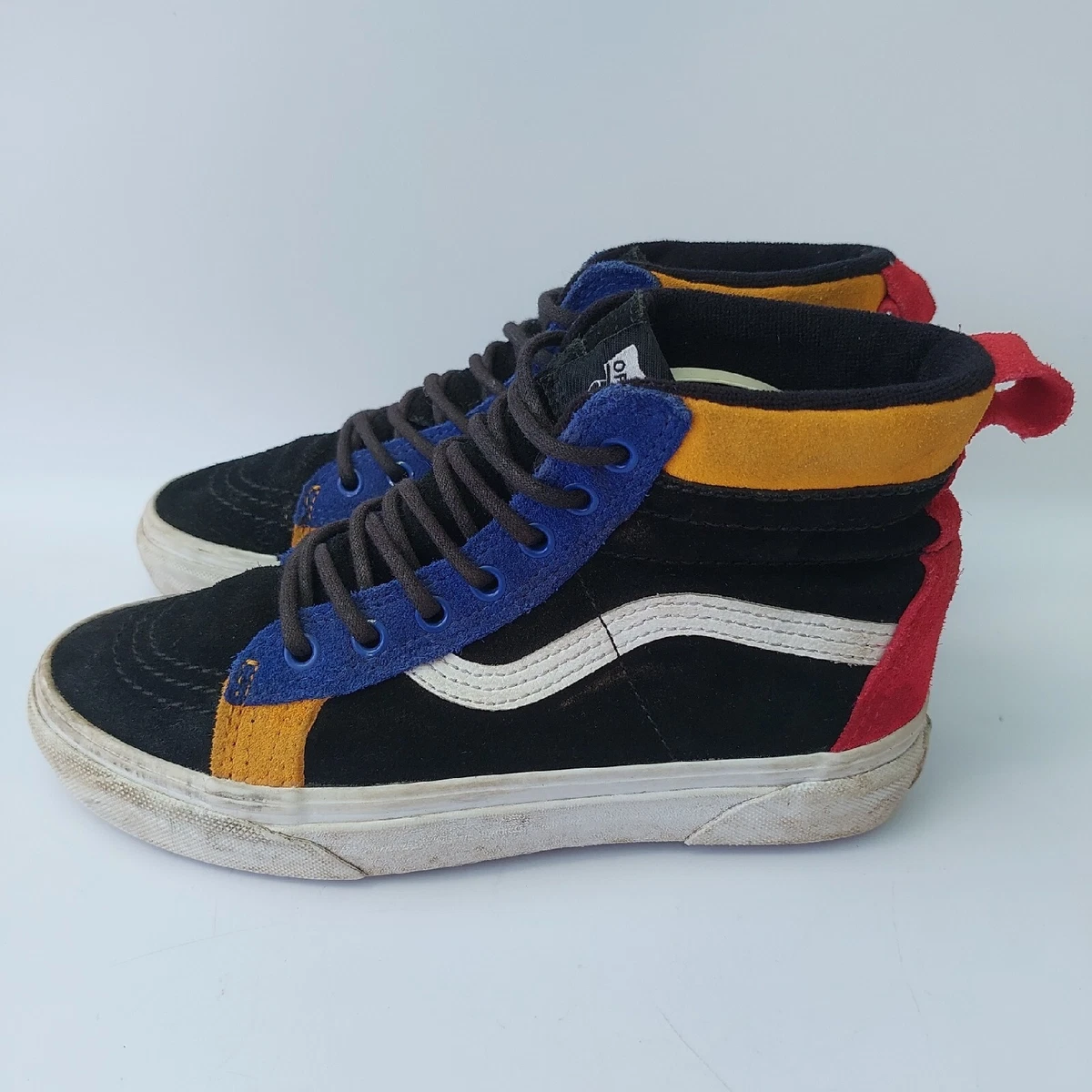 Vans high tops store blue and black