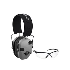 Walkers Razor Electric SlimTalk to Me Goose Gray Earmuffs and Glasses Kit