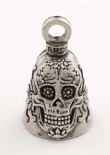 Sugar Skull Guardian® Bell Motorcycle FITS Harley Luck Gremlin Ride Bell
