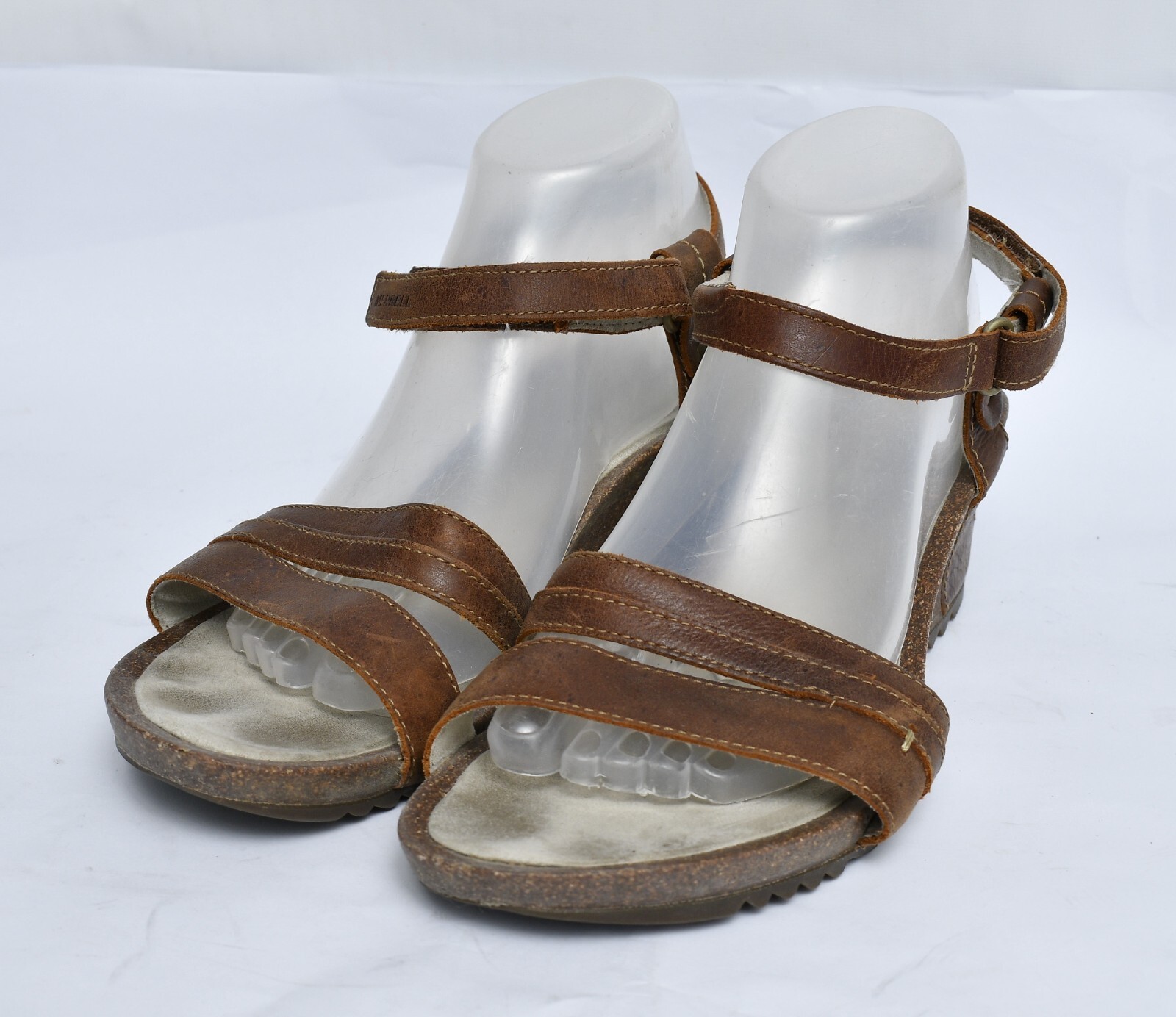 MERRELL Sandali comodi donna marrone scuro Revalli Aura cinturino pelle zeppa tg 10