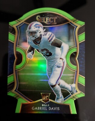 GABRIEL DAVIS RC 2020 Select Concourse Neon Green Prizm Die-Cut #82 Rookie Card