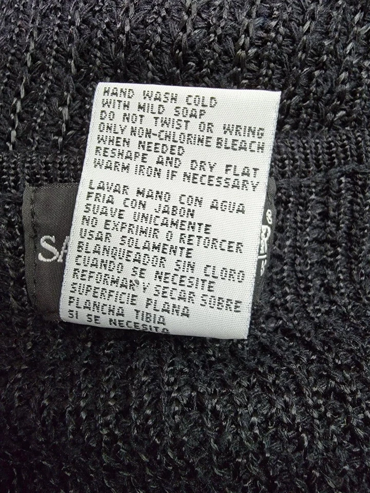 Sag Harbor Mujer Suéter Camisa Top Blusa Talla 1X Negro Seda NUEVO Foto 3 de 4