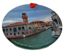 Venice Italy Tower Canal Bridge Christmas Ornament Souvenir Travel Porcelain