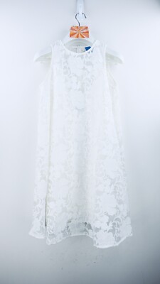 Macgraw sleeveless lace A-line shift in white size UK8/US4