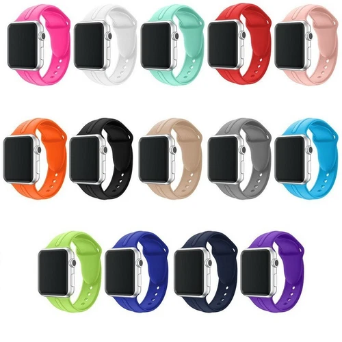 Correa Deportiva para Apple Watch 42/44/45mm Correa Silicona Series 10/9/8/7/6/SE/5/4