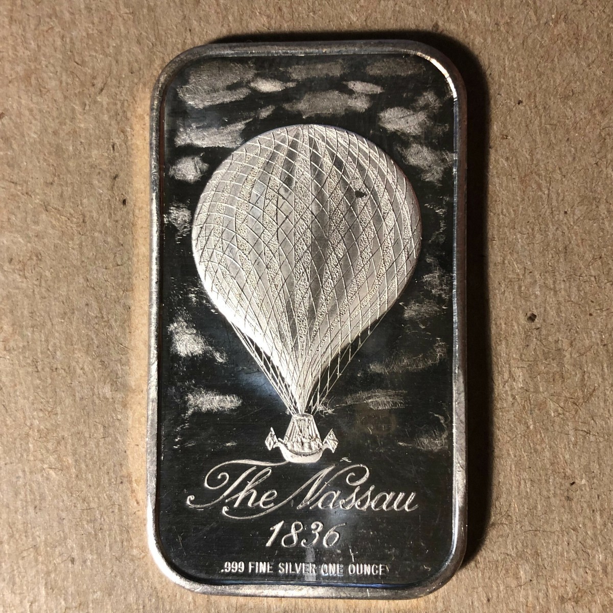 The Nassau 1836 .999ファインシルバー インゴット 1836 The Nassau 1 Oz .999 Silver Art Bar | eBay