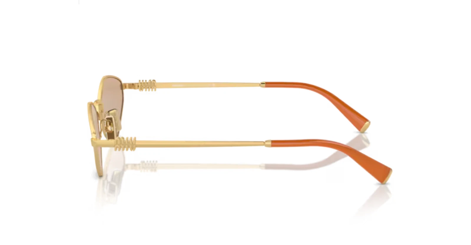 Occhiali da sole MIUMIU MU56ZS 56ZS 5AK40D 56 oro arancione chiaro specchio Miu Miu