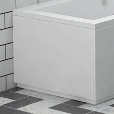 Bathroom MDF Front & End Bath Panels White Moisture Resistant Bathroom Tub Cover