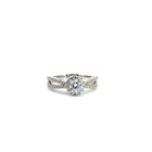 Sterling Silver CZ Ring Halo Setting - Size 7.5 — photo 1