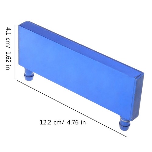 122mmx41mmx12mm Aluminum Water Cooling Block for CPU Graphics Radiator Heatsink - Afbeelding 8 van 8