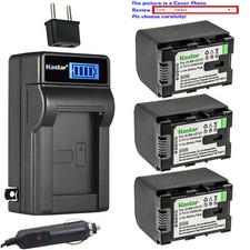 Kastar Battery LCD AC Charger for JVC BN-VG121 JVC Everio GZ-HM35 Everio GZ-HM40