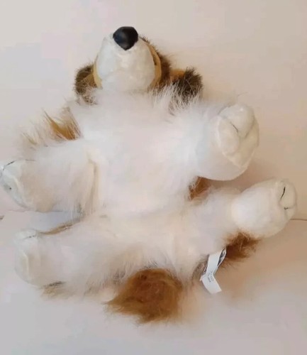 Ganz Webkinz Collie Dog Plush Toy No Code 7" tall x 12" long Clean Soft HM149 - Picture 6 of 7
