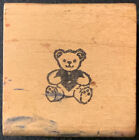 Vintage Hero Arts Tiny Teddy Bear Rubber Stamp