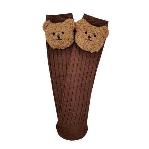 Cartoon Bear Baby Socks Over Calf Knee High Socks Breathable Cozy Autumn Socks - Picture 19 of 19