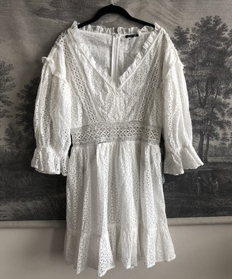 NWT Love Sam White Embroidered Eyelet 