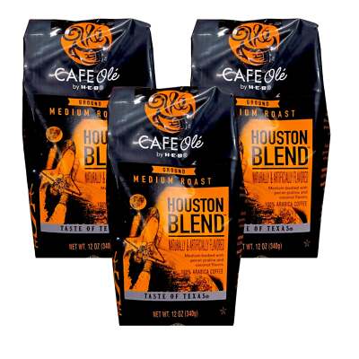 HEB Cafe Ole Taste of Houston Ground Coffee 12oz (3 Bags)