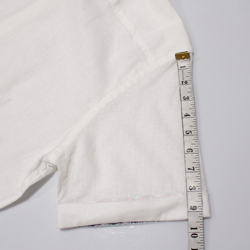 Robert Graham NWT Bennett S/S Casual Button Down Shirt L Tailored Fit in White - Picture 8 of 10