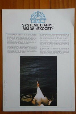 DTEN DOKUMENT LUFT- UND RAUMFAHRTWAFFENSYSTEM EXOCET RAKETE MM 38 MARINE 