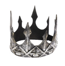 Antique King Crown Medieval Headband Men Headdress Party Favors Halloween Silver