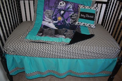 jack skellington crib bedding
