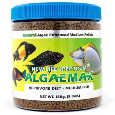New Life Spectrum ALGAEMAX Medium Pellet 150g Natural Algae Enhanced Fish Food
