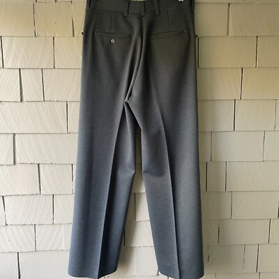 70s Vintage Haggar Gray Polyester 3pc Mens Disco Suit with Flared