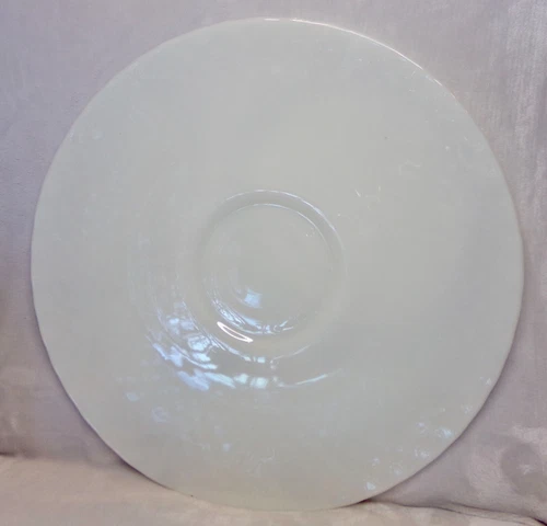 Vintage Fenton 16" hobnail milk glass torte plate.