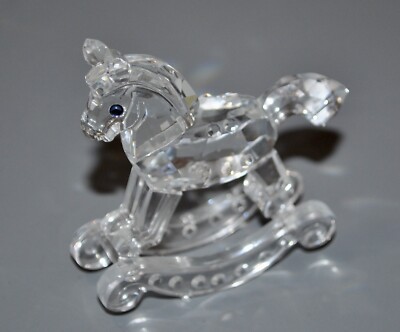 Swarovski Crystal Rocking Horse Figurine Clear #7479 C2-73  Swarovski Crystal Rocking Horse Figurine Clear #7479 main image 1