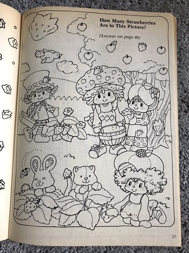Vintage Strawberry Shortcake Coloring Book: Busy Book (1982) - 第 7/12 張圖片