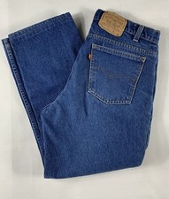 Vintage 80  s Men  s Levi  s 40509-0215 Orange Tab Size 34x32 Blue Jeans Made USA