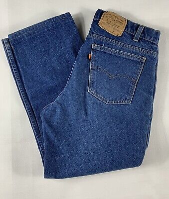 Vintage 80's Men's Levi's 40509-0215 Orange Tab Size 34x32 Blue