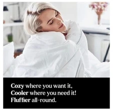 Miracle Made Miracle Comforter Queen/Cal King Size Duvet Insert White Bedding