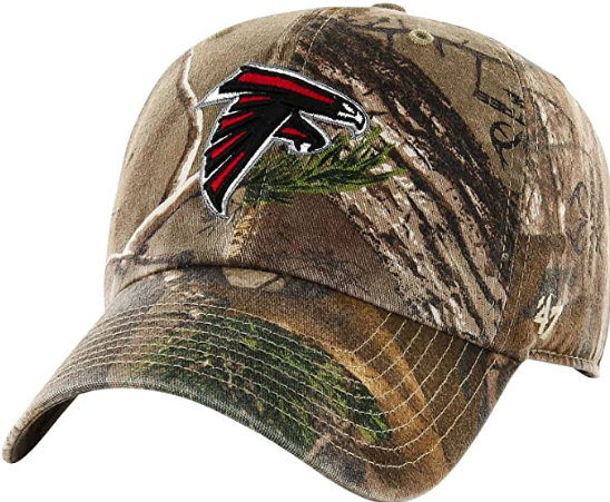 47 Brand Atlanta Falcons NFL Realtree Camo Clean Up Cap, One Size