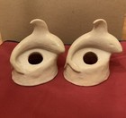 Vintage Raku Art Pottery Candle Holders Marked A.R. #220