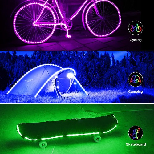 Battery Operated 5050 RGB LED Strip Fairy Tape Lights Waterproof DIY Decorations - Picture 7 of 21