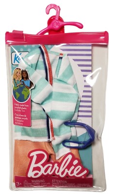 Barbie Ken doll Fashion Pack Cardigan Top Shorts Face Mask 2021 Mattel HBV39