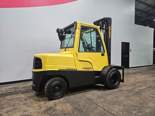 2015 HYSTER H100FT 2 STAGE 10,000LB PNEUMATIC DIESEL FORKLIFT STK 15654 - Picture 4 of 23