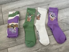 Image of STAR WARS THE MANDALORIAN 3 PACK SOCKS, SIZE 4-8, BABY YODA