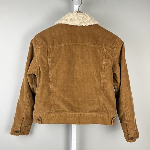 GAP Youth Boys Corduroy Sherpa Lined Jacket Coat Size XL 12 Brown - Imagen 5 de 6