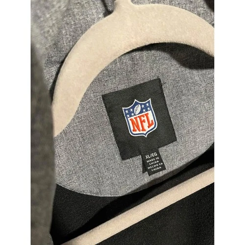 Hooded Grey NFL New England Patriots XL fleece lined jacket image 4