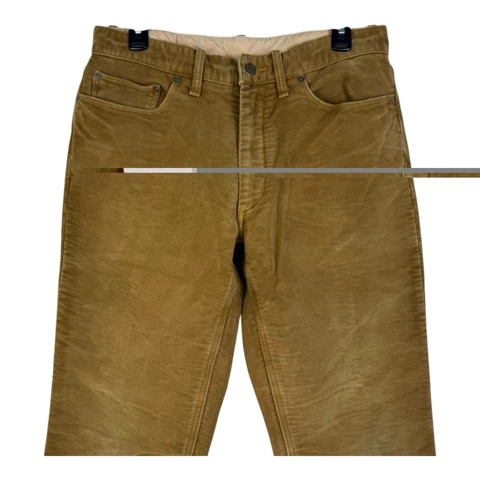 Pantalones Polo Ralph Lauren De Colección Para Hombre 32x32 Marrón Moleskin Algodón Gamuza Rectos Foto 2 de 4