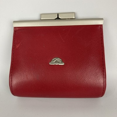 VTG Tony Perotti Leather Mini Coin Change Purse Wallet Red
