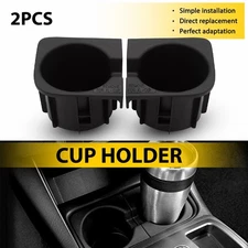 Pair Center Console Cup Holder Insert Left Right for Tacoma 05-17 2.7L 3.5L H