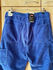 Levis 568 Stay Loose Carpenter Cord W32 L30 Corduroy blue Trouser Cargo