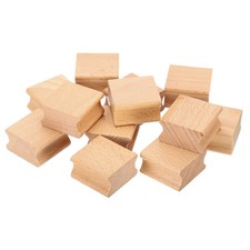 12pcs 35x35mm Blank Wood Rubber Stamp Mounts Wooden Rubber Stamp Handle Style 2