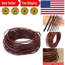 1.0mm Genuine Round Leather Cord Leather Strips for Jewelry Making Bracelet N...