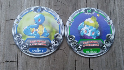 Set of 2 Pokemon Super Batomen C-Code System Disc - #7 SQUIRTLE & #1 BULBASAUR