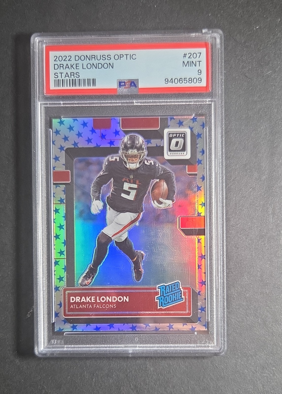 2022 Panini Donruss Optic - Rated Rookie Drake London #207 Stars Prizm (RC)