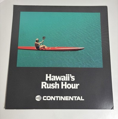 Continental Airlines Experience The Blues In Hawaii POSTER 22 x21  Poster